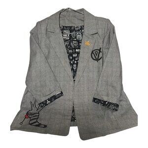 Gray Patterned Blazer